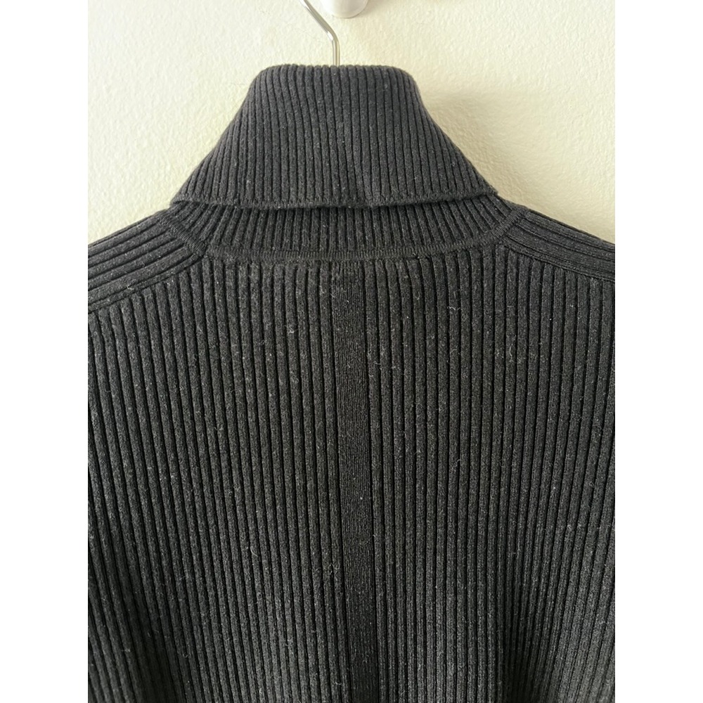 Everlane Ribbed Knit Turtleneck Sweater Wool Blend Black size large - Picture 7 of 12